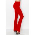 thumbnail image 3 of ALWAYS Women's Leg Flare Bell Bottom Soft Stretchy Pants Red M, 3 of 7