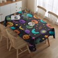 thumbnail image 2 of Whimsical Halloween Pattern Rectangle Tablecloth 60"x84",Waterproof Polyester Rectangle Table Cloth, Wipeable Spillproof Polyester Tablecloth for Dining, Camping, Indoor and Outdoor, 2 of 5