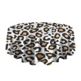thumbnail image 5 of Black and Yellow Of Leopard Print Round Tablecloth 60"x60",Wrinkle Wipeable Table Cloth for Kitchen Dining Room Picnic Patio Party, 5 of 6