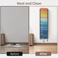 thumbnail image 2 of SUPEASY 21-Tier Wall File Holder Organizer with Hooks, Mesh Hanging File Organizer, Mail Organizer Wall Mounted for Papers, Folders, Office Magazine, 2 of 7