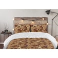 thumbnail image 5 of Ambesonne Autumn Leaves Down Alternative Quilt Comforter, Neutral Leafy Print, King, Dark Khaki Lime Green, 5 of 5