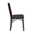 thumbnail image 5 of Linon Farrow Indoor Faux Leather Folding Chair with Cross-Back, Set of 2, Merlot/Dark Brown, 5 of 11