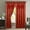 Red, variant on Set of 2, Aurora Tree Leaf Jacquard Window Panel with Attached Valance, Beautiful Tree Leaf Design, Vibrant Colors, 84 Inch Long, (Mocha Brown)