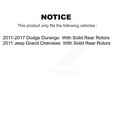 thumbnail image 2 of Transit Auto Rear Disc Brake Rotors and Semi-Metallic Pads Kit for Car Dodge Durango Jeep Grand Cherokee with Solid K8F-101675, 2 of 11