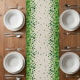 thumbnail image 6 of St. Patrick's Day Table Runner - 60 Inch Long, Kitchen Dining Table Runner Dresser Scarves, Spring Lucky Shamrocks Leaves Retro Country Farmhouse Decor for Coffee Tables Wedding Party Banquet, 6 of 8