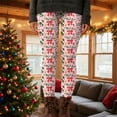 thumbnail image 4 of Gamivast Christmas Leggings for Women Holiday High Waisted Comfortable and Stretchy Pj Pants Printed Straight Leg Funny Xmas Legging Cute Lounge Bottoms Running Yoga Pants, 4 of 6