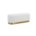 thumbnail image 3 of Pemberly Row Modern Bench in Champagne Gold and Ivory Boucle, 3 of 7
