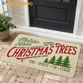 thumbnail image 5 of Mloabuc Farm Fresh Christmas Trees Linen Door Mat Christmas Decor Funny Indoor Mats Holiday Creative Decorative Seasonal Burlap Welcome Floor Mat Switch Mat for Outdoor 17 x 30 in, 5 of 6