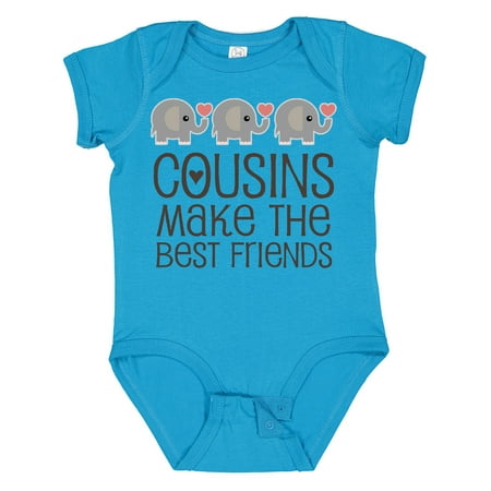 

Inktastic Cousins Make the Best Friends Gift Baby Boy or Baby Girl Bodysuit