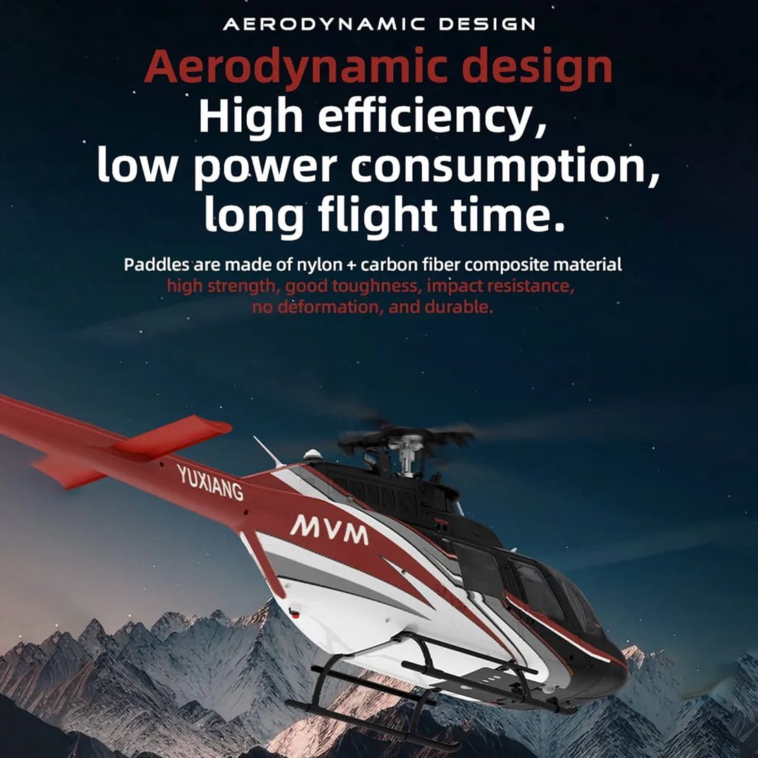 YUXIANG F08 Bell 206 RC Helicopter 1/27 6-Axis Gyro 2.4G 6CH Brushless Direct-Drive Flybarless 6G/3D Stabilized Aircraft Optical Flow Positioning for Adults & Hobbyists - RTF
