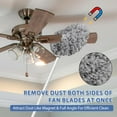 thumbnail image 4 of Vislone Reusble Microfiber Ceiling Fan Duster with 13" to 49.7" Extendable Handle Pole, Gray, 4 of 8