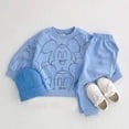 thumbnail image 2 of Conjunto de ropa de marca con estampado de Mickey y Minnie, trajes blancos para niños pequeños, Tops de algodón de dibujos animados y pantalones de chándal, 2 of 4