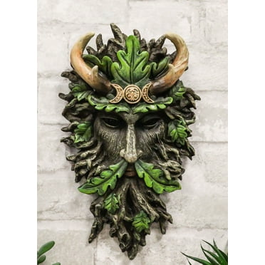 Antler King Crown Celtic Greenman Wicca Triple Moon Tree Ent Wall Decor Plaque