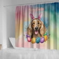 thumbnail image 4 of Happy Easter Afghan Hound with Bunny Ear Headband and Flowers Shower Curtain Dog Lover Waterproof Bathroom Bathtub Curtain - 13001, 4 of 5