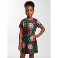 thumbnail image 4 of Girls Active Fashion Short Sleeve Summer Dress Comfort-Fit Crewneck Casual Dress for Girls Age 5-13, 4 of 6