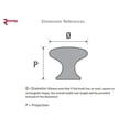 thumbnail image 4 of Richelieu Bp86060 Expression 1-1/4" Mushroom Cabinet Knob - Bronze, 4 of 5