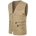 thumbnail image 1 of MenMulti-pocketUtilityCargoCombatVestFishingWaistcoatHikingJacketGiletCoat, 1 of 2