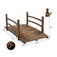thumbnail image 2 of VINGLI 4 ft Garden Bridge Wooden Arch Footbridge-Carbonized Wood, 2 of 9