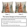thumbnail image 6 of Fall Pillow Covers 18x18 Set of 2 Rustic Style Watercolor Tree Brown Blue Orange Autumn Color Nature Themed Forest Print Decorative Throw Pillows Outdoor Linen Cushion Case Decor for Sofa Couch Bed, 6 of 6