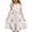 Multicolor, variant on Girls Easter Dress Flutter Sleeve Tiered Ruffle Hem A-Line Bunny & Floral Print Polyester Spring Church Dress Multicolor for Kids Ages 5-14,Size 9 T