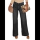 thumbnail image 3 of Pantalones Vaqueros de Pierna para Mujer, Cintura Alta, Rectos, Elásticos y con Bolsillos. Negro M, 3 of 8