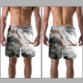 thumbnail image 3 of luoweisi Men's Beach Shorts Quick Dry Swim Trunks with Mesh Lining Marble Texture 2XL, 3 of 5