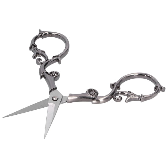 Retro Scissors Stainless Steel Gourd Shape DIY Vintage Small Embroidery Cutting ToolsGray Silver