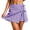 Purple, variant on Gingham Wrap Skort for Women Tie Side Mini Skort with Built-in Shorts Casual Summer (Purple M)