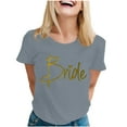 thumbnail image 2 of mfyjkho Tops Y Blusas Para Mujer, Blusa De Verano Con Cuello Redondo Y Manga Corta Con Estampado De Moda Para Mujer Tops De Gimnasio Para Mujer S, 2 of 4