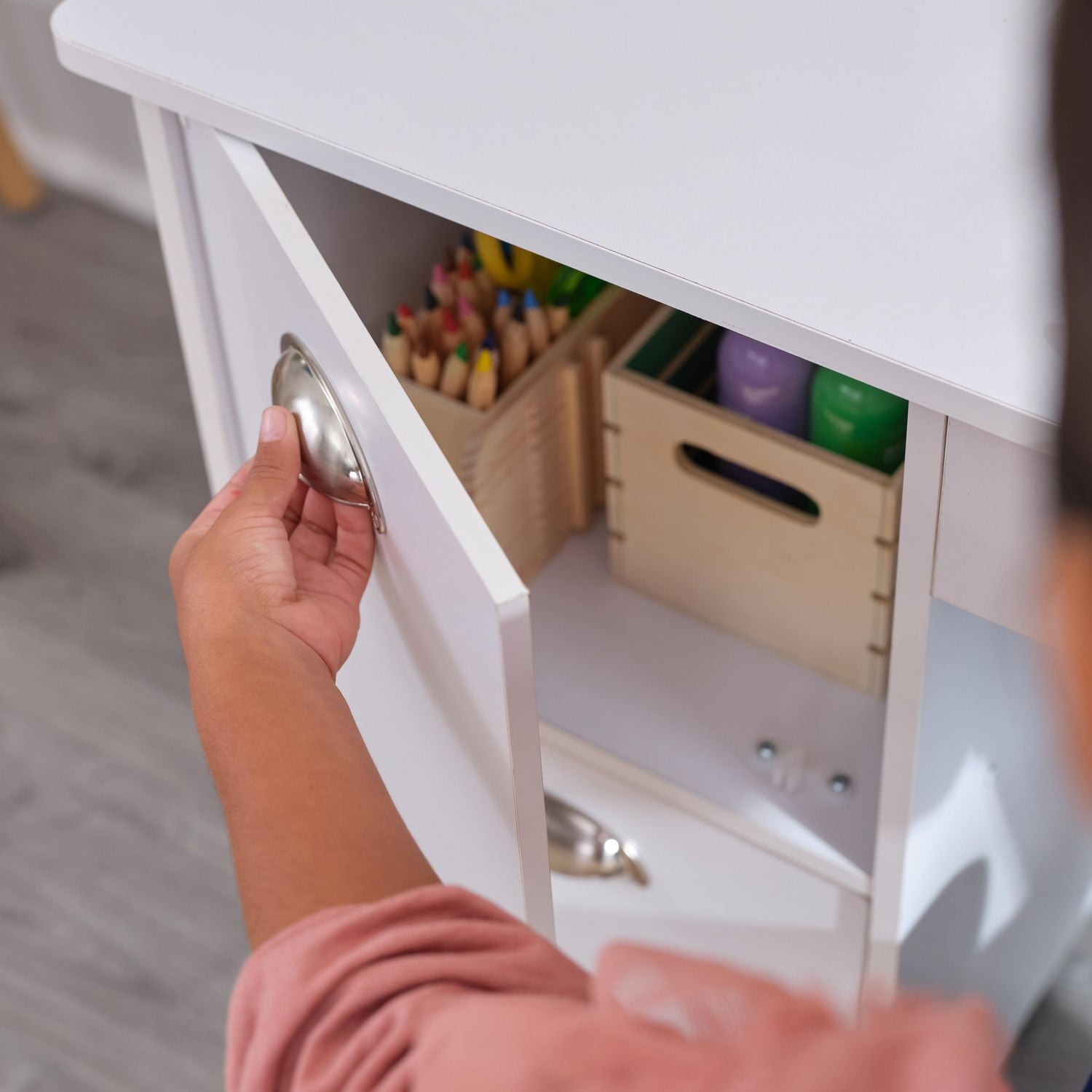 Study Desk with Chair-White