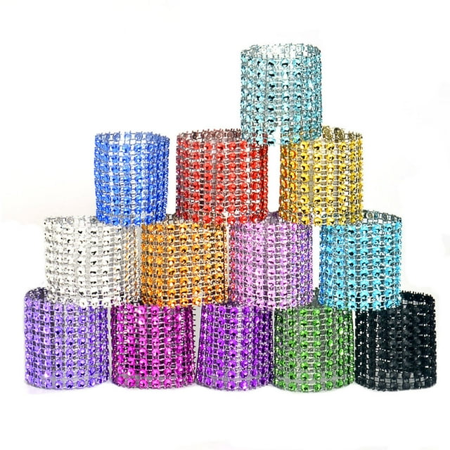 ADDHAT 30Ud Para Servilleta Con Detalles De Diamantes Sintéticos Para