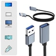 thumbnail image 6 of YIGSECU Flexible USB3.0 Extension Cord for Extending Connection to Computers and Peripherals for USB Keyboards,Mouse, Tablet, 6 of 7