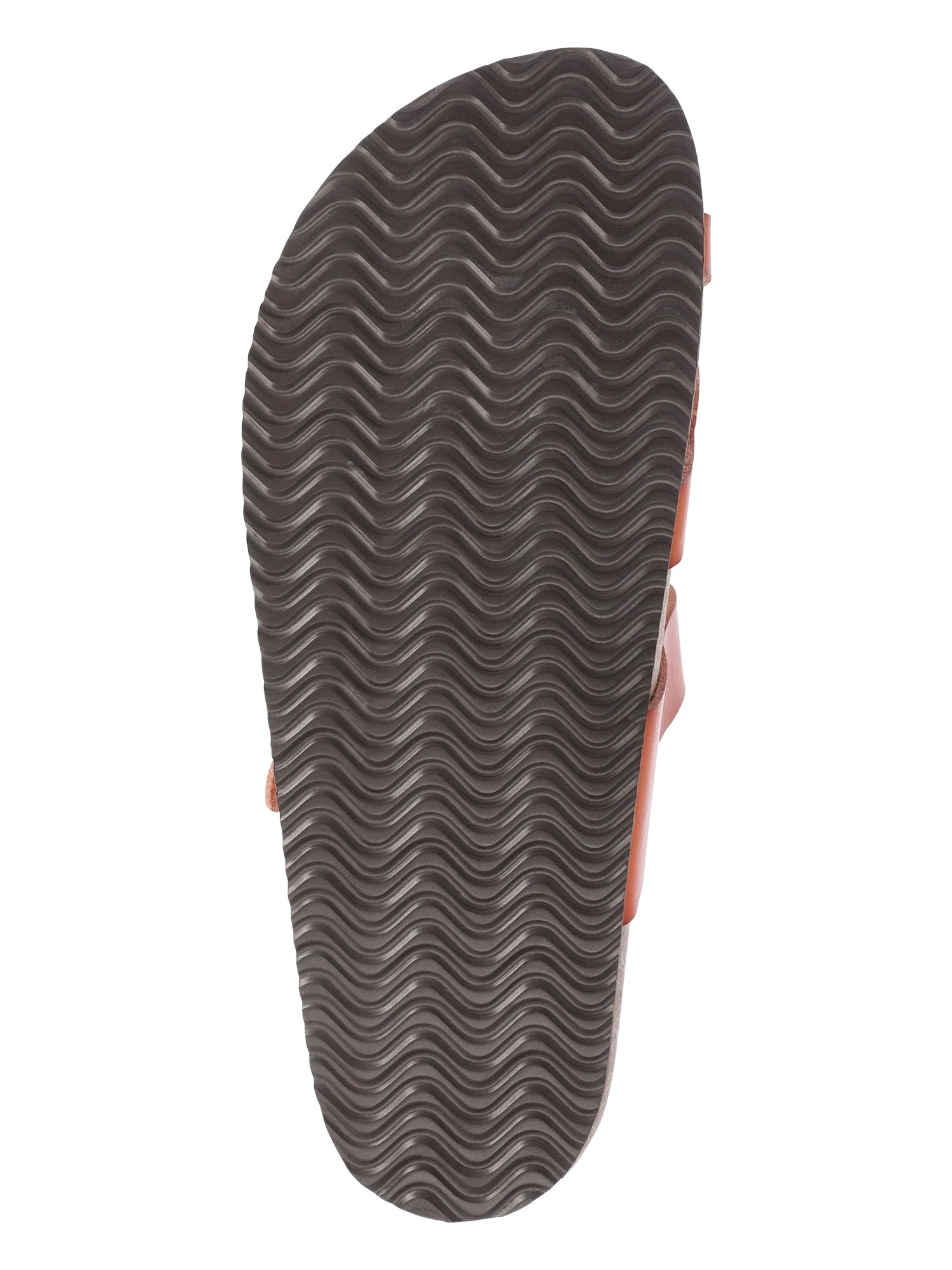 Time and Tru Women's Asymmetric Strap Footbed Sandals, Wide Width Available