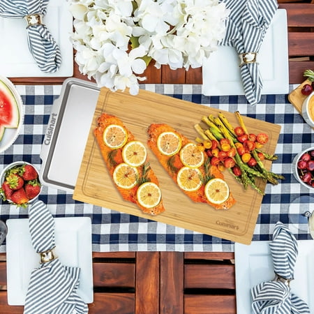 Cuisinart - Bamboo Cutting Board w/Slide Out Tray