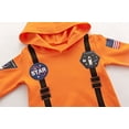 thumbnail image 3 of StylesILove Baby Toddler Boy Astronaut Cotton Onesie Hooded Romper Cosplay Party Halloween Jumpsuit Outfit (12 Months, Orange - Short Sleeve), 3 of 8