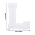 thumbnail image 2 of Uxcell Letters L Patches White Iron-On Letters L Patch Sew Sew Embroidered Applique Patches for Clothing ,Pack of 9, 2 of 7