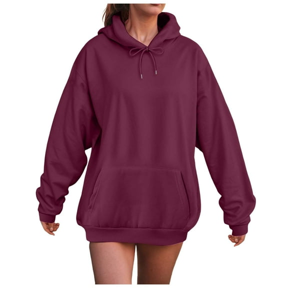Womens Oversized Hoodies Cute Sweatshirts Fleece Hooded Pullover Tops Sweaters Casual Comfy Fall Fashion Outfits Clothes