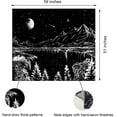 thumbnail image 2 of Simpkeely Black and White Tapestry Starry Night Mountain Tapestry Moon Stars Wall Hanging Art for Bedroom Living Room - 59.1 x 80 inches, 2 of 6