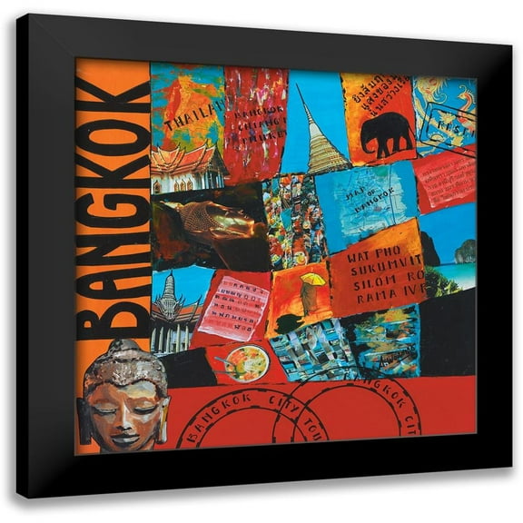 Wozniak, Sophie 12x12 Black Modern Framed Museum Art Print Titled - Bangkok