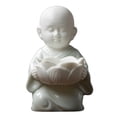 thumbnail image 2 of Portavelas de cerámica BLESIY con estatua de pequeño monje Estilo C, 2 of 8