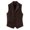 56# Coffee, variant on Men V-Neck Vest with Pockets Sleeveless Office Male Dressy Vintage Waistcoat Light Brown L