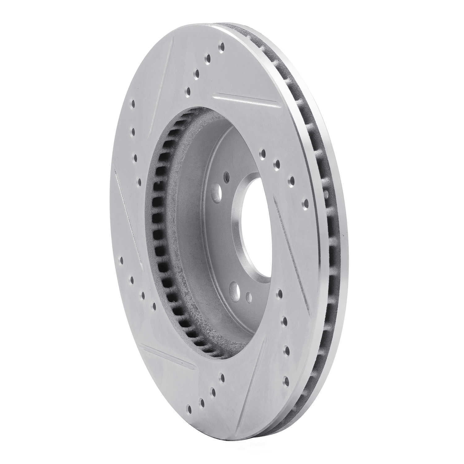 Dynamic Friction Company 631-59036R DFC Brake Rotor - Drilled And Slotted - Silver