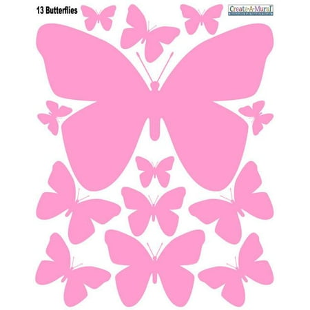Butterfly Wall Decals Pink Peel Stick Wall Decor Stickers
