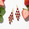 thumbnail image 3 of Ross-Simons 12.00 ct. t.w. Ruby Chandelier Earrings in 18kt Gold Over Sterling, Women's, Adult, 3 of 4