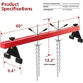 thumbnail image 2 of MaxWorks 50942 Engine Support Bar 1100 Lbs Capacity Engine Transverse Bar Engine Hoist 2 Point Lift Holder Hoist Dual Hooks, Engine Hoist Keeps Engine Stable for Home Garages & Auto Repair Shop, 2 of 3