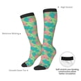 thumbnail image 5 of Picia Women Crew Soft Moisture-wicking Socks Colorful Palm Leaves Pattern Design Cotton Socks, One Size fit All, 5 of 9