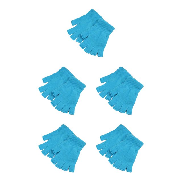 Manoplas de punto de invierno Sweethay para Adultos color azul Cielo