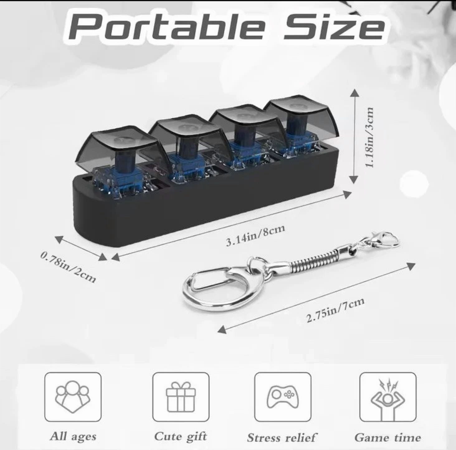 CIRCLE- Fidget Toy 2/3/4/9 Keys Keyboard Keycaps Stress Relief Caps Finger Button Finger