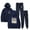 Navy, variant on Josiah Queen Dusty Bibles Men/Women Fall Suit Hoodies Sportswear Hooded Ankle Banded Pant Two Piece Set