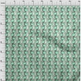 thumbnail image 4 of oneOone Cotton Jersey Sea Green Fabric Geometrical Dress Material Fabric Print Fabric By The Yard 58 Inch Wide, 4 of 5